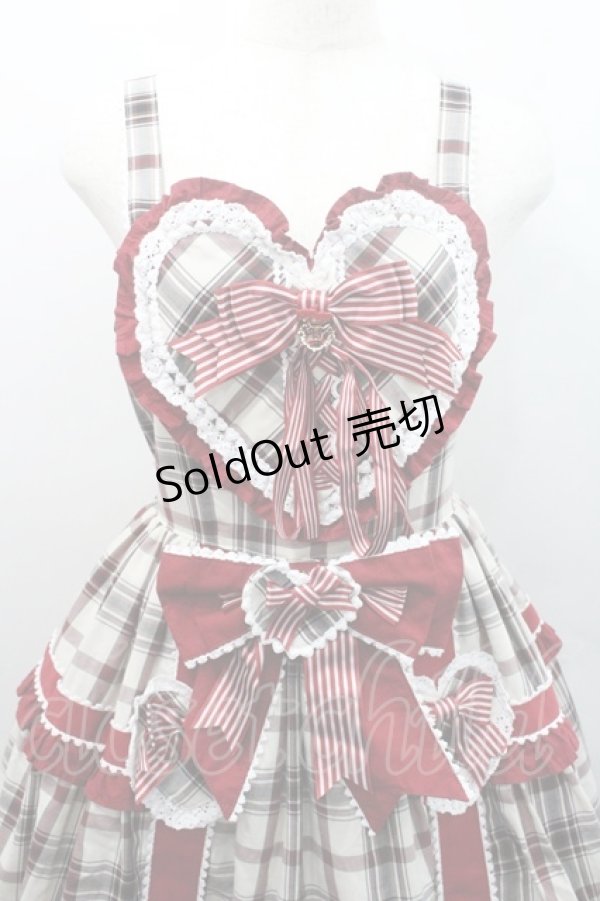 画像3: BABY,THE STARS SHINE BRIGHT / Sweet Wingタータンチェックジャンパースカート  赤チェック I-26-01-08-070-BA-OP-SA-ZI (3)