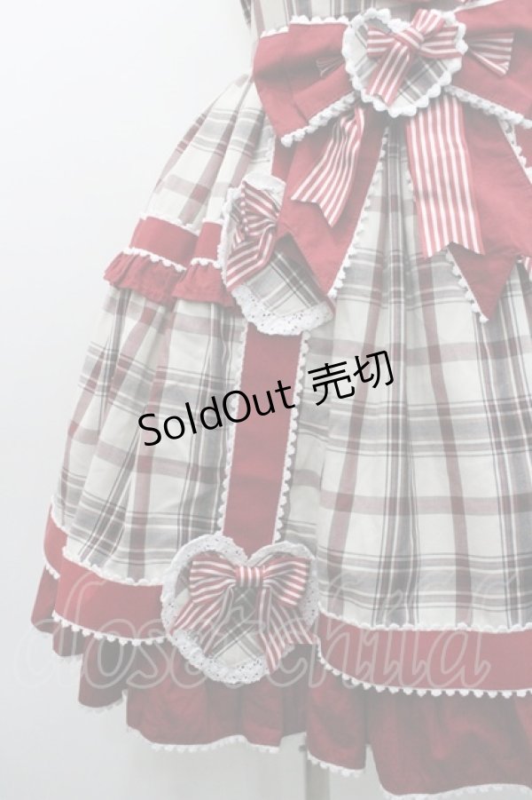 画像4: BABY,THE STARS SHINE BRIGHT / Sweet Wingタータンチェックジャンパースカート  赤チェック I-26-01-08-070-BA-OP-SA-ZI (4)