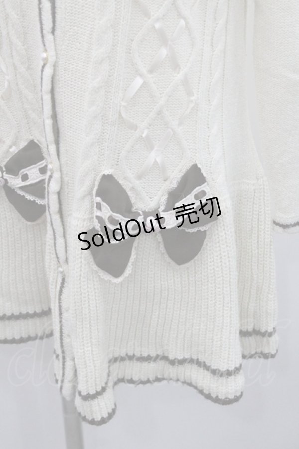 画像4: axes femme / ビッグリボンニットカーデ M アイボリー I-26-01-08-007-AX-TO-TE-ZI (4)