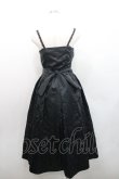 画像2: Lois CRAYON / リボン刺繍キャミワンピース M ブラック I-26-01-08-077-LO-OP-SA-ZI (2)