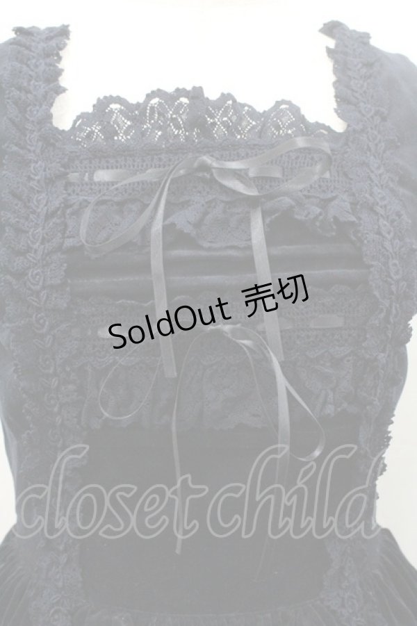 画像3: BABY,THE STARS SHINE BRIGHT / 別珍レースフリルジャンパースカート  紺 I-26-01-08-081-BA-OP-SA-ZI (3)