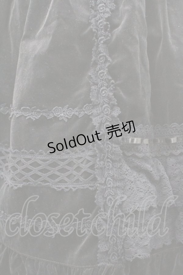 画像4: BABY,THE STARS SHINE BRIGHT / 別珍レースフリルジャンパースカート  紺 I-26-01-08-081-BA-OP-SA-ZI (4)