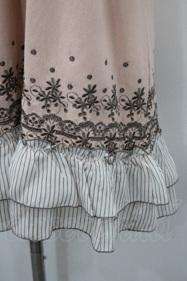 画像4: axes femme / ストライプブロッキングチュニック M ピンク I-26-01-08-008-AX-TO-TE-ZI (4)