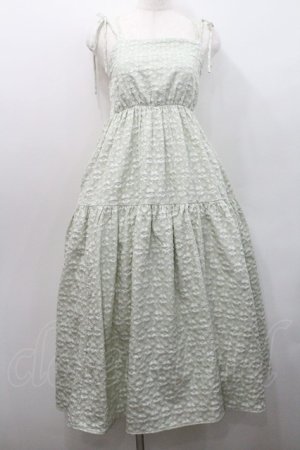 画像: Areeam / ふくれジャガードキャミワンピース  ミント I-26-01-08-085-LO-OP-SA-ZI