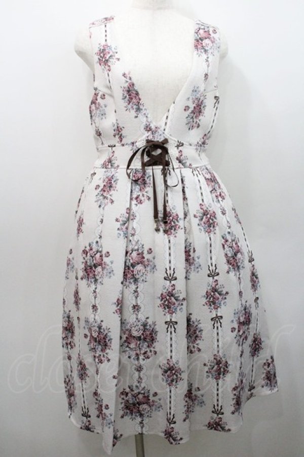 画像1: axes femme / ローズリボン柄ジャンスカ  アイボリー I-26-01-08-087-AX-OP-SA-ZI (1)