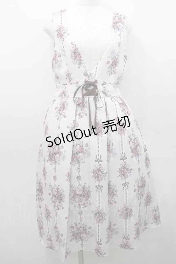 画像1: axes femme / ローズリボン柄ジャンスカ  アイボリー I-26-01-08-087-AX-OP-SA-ZI (1)