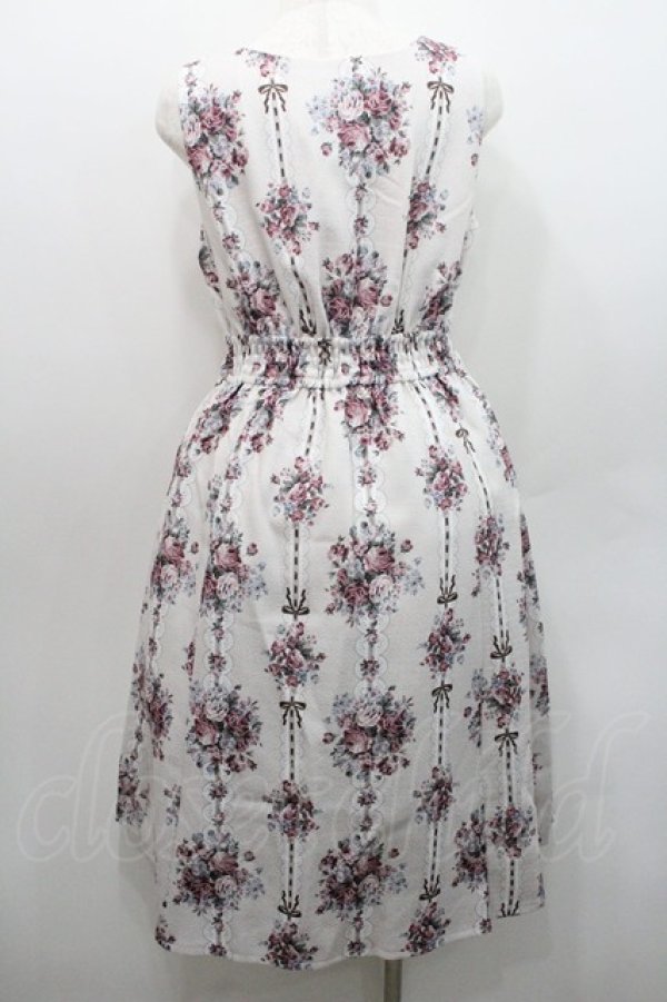 画像2: axes femme / ローズリボン柄ジャンスカ  アイボリー I-26-01-08-087-AX-OP-SA-ZI (2)