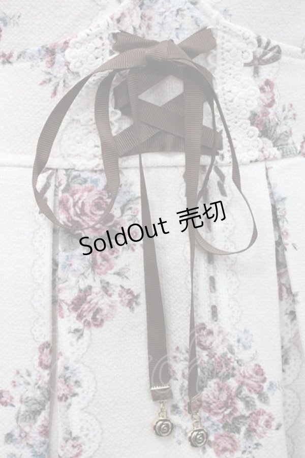 画像3: axes femme / ローズリボン柄ジャンスカ  アイボリー I-26-01-08-087-AX-OP-SA-ZI (3)