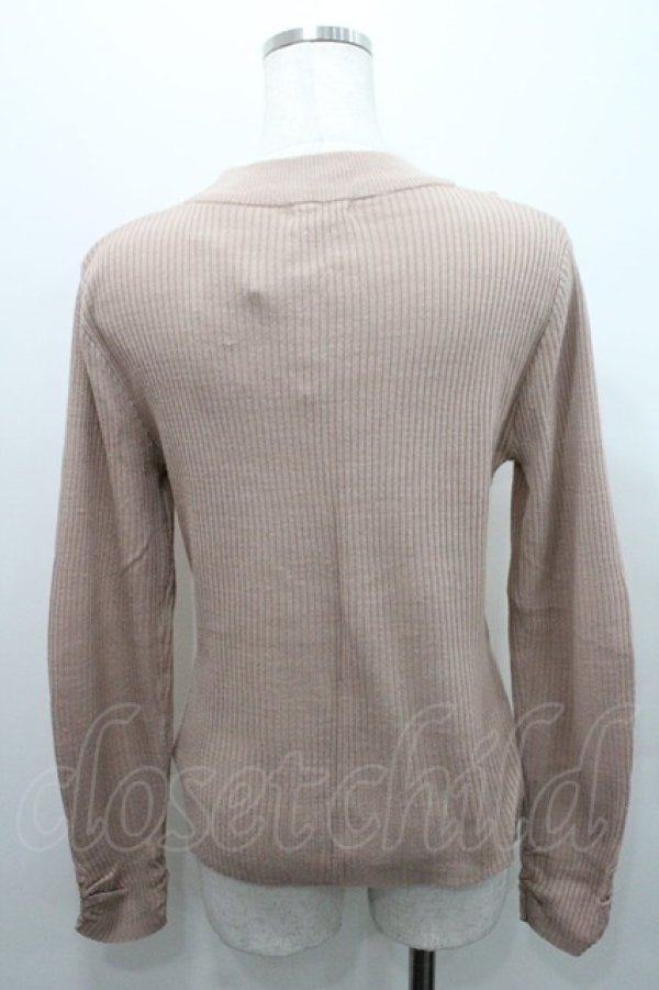 画像2: axes femme / ビジューボトルネックリブプルオーバー M ピンク I-26-01-08-009-AX-TO-TE-ZI (2)