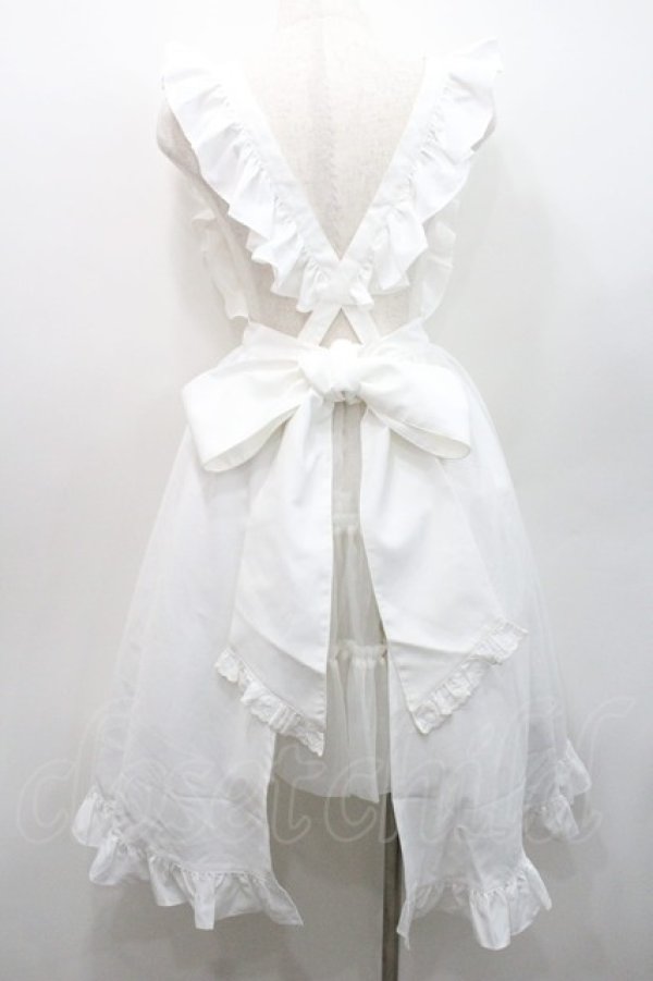 画像2: Chalmiere / マロンクリーム／エプロン  白 I-26-01-08-088-0-OP-SA-ZI (2)