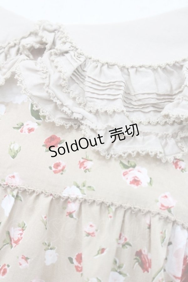 画像3: PINK HOUSE / オーナメントローズプリントミディワンピース  ベージュ I-26-01-08-090-LO-OP-SA-ZI (3)