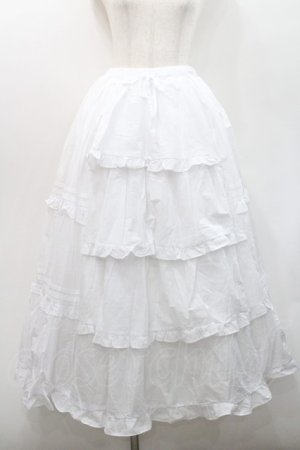 画像: Chalmiere / クラシックコットンスカート  白 I-26-01-08-091-0-SK-SA-ZI