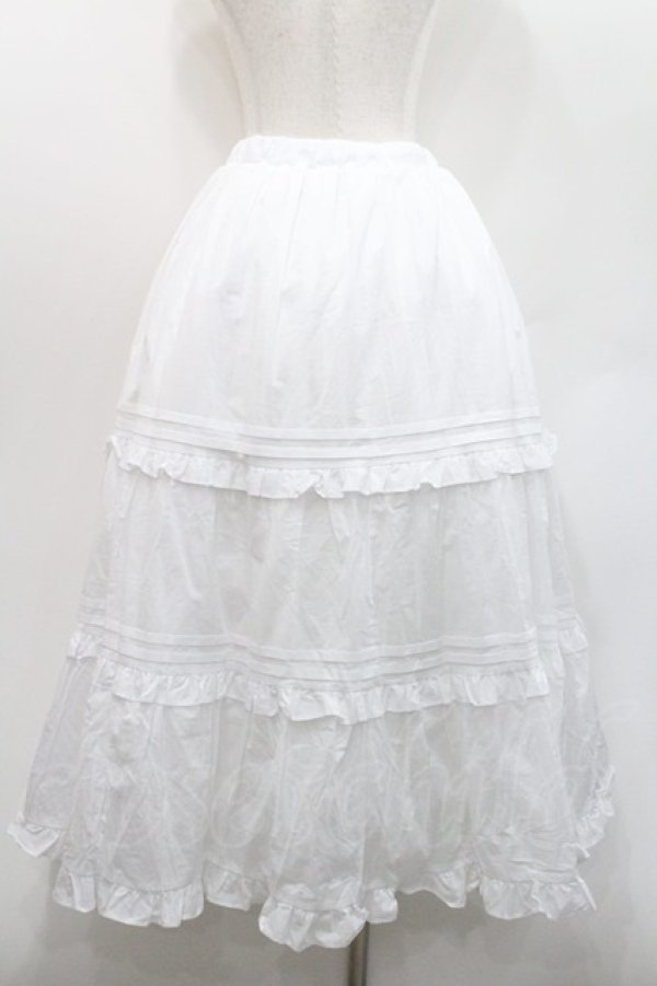 画像2: Chalmiere / クラシックコットンスカート  白 I-26-01-08-091-0-SK-SA-ZI (2)