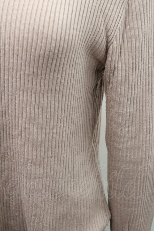 画像4: axes femme / ビジューボトルネックリブプルオーバー M ピンク I-26-01-08-009-AX-TO-TE-ZI (4)