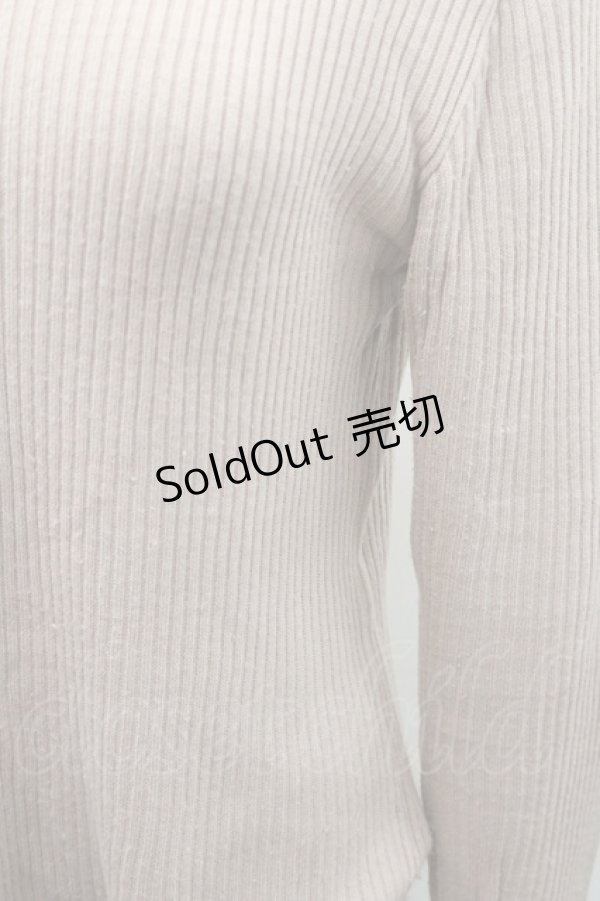 画像4: axes femme / ビジューボトルネックリブプルオーバー M ピンク I-26-01-08-009-AX-TO-TE-ZI (4)