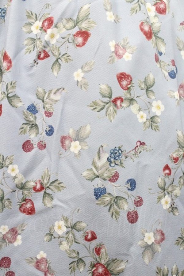 画像3: axes femme / ベリー柄ロングスカート  サックス I-26-01-08-093-AX-SK-SA-ZI (3)