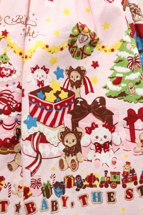 画像4: BABY,THE STARS SHINE BRIGHT / くみゃちゃんのDokiDoki Christmas Party柄スカート  ピンク I-26-01-08-095-BA-SK-SA-ZI (4)