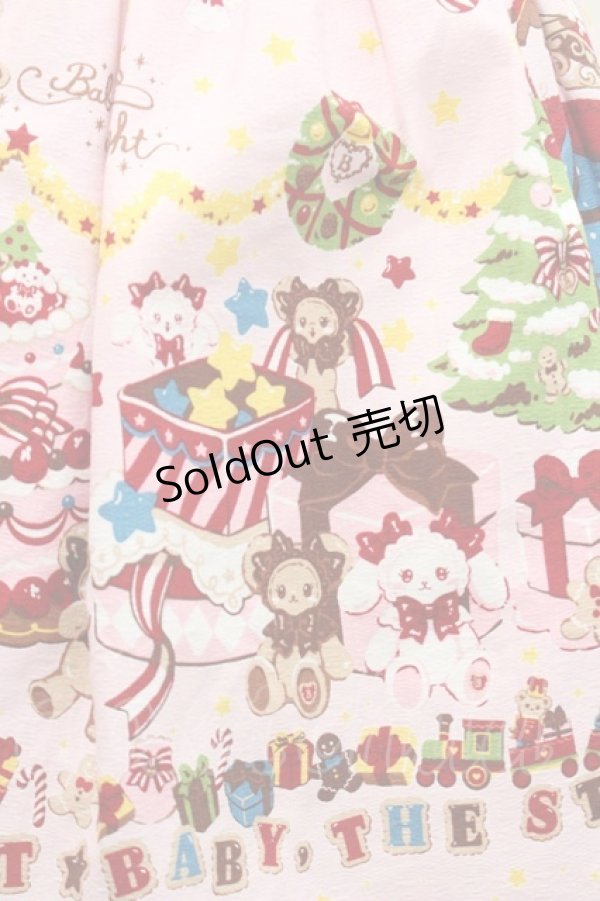 画像4: BABY,THE STARS SHINE BRIGHT / くみゃちゃんのDokiDoki Christmas Party柄スカート  ピンク I-26-01-08-095-BA-SK-SA-ZI (4)