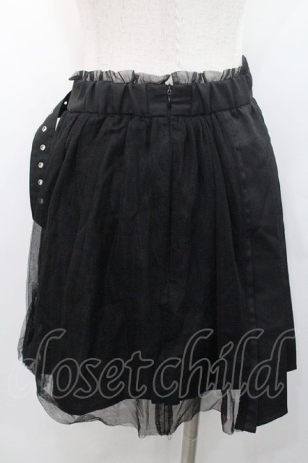 画像2: Rojita / ハートバックルプリーツスカート  黒 I-26-01-08-097-LO-SK-SA-ZI (2)