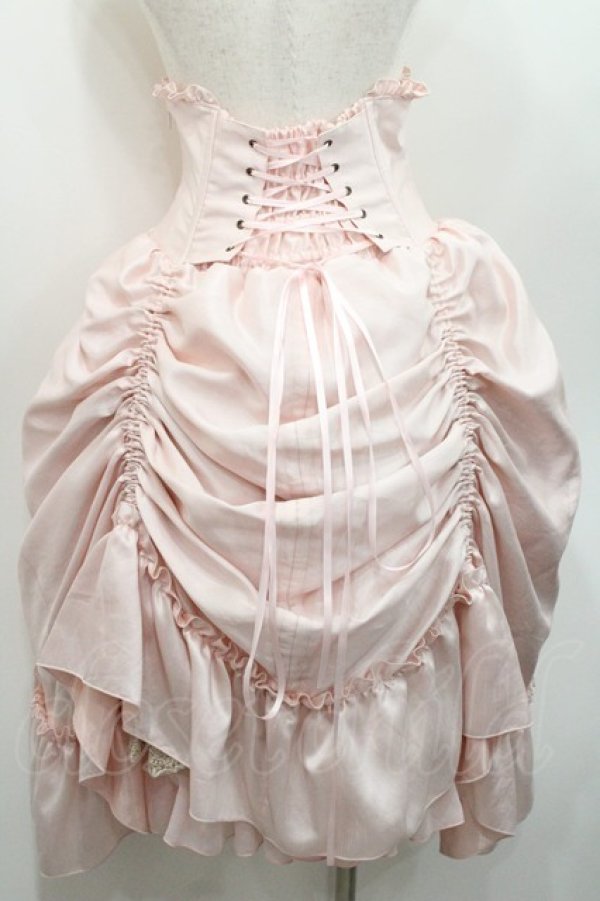画像2: ATELIER PIERROT / シャーロットバッスルコルセットスカート  ピンク I-26-01-08-098-EL-SK-SA-ZI (2)
