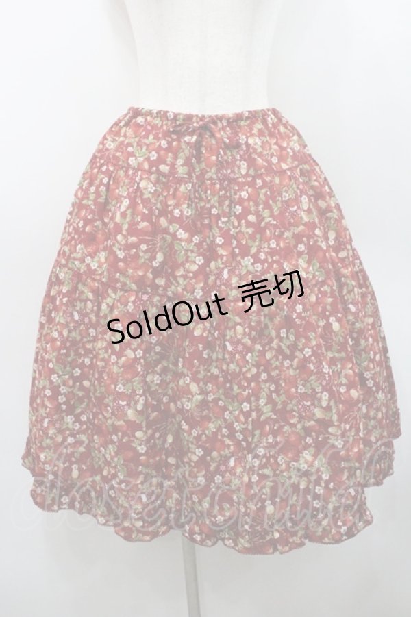 画像1: PINK HOUSE / スノーベリーティアードスカート  レッド I-26-01-08-100-LO-SK-SA-ZI (1)