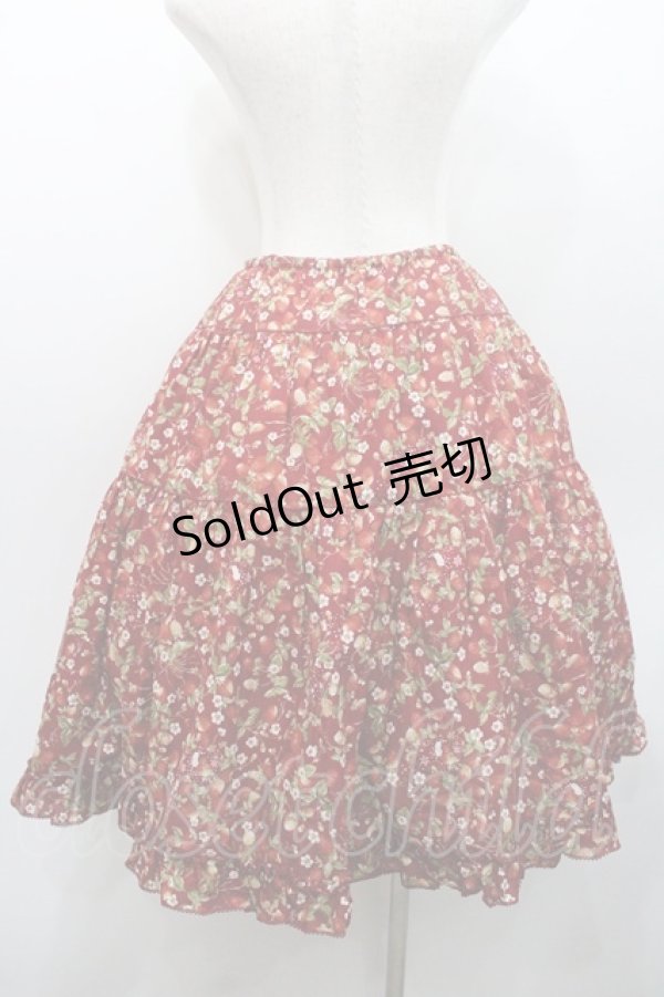 画像2: PINK HOUSE / スノーベリーティアードスカート  レッド I-26-01-08-100-LO-SK-SA-ZI (2)