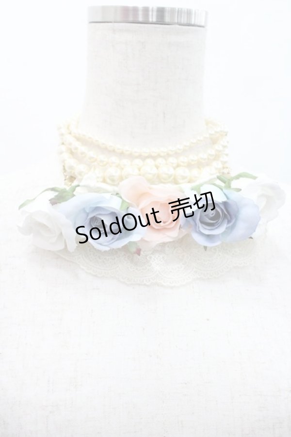 画像1: ALICE and the PIRATES / フローレンスブーケパールチョーカー  青ＸピンクＸ白 I-26-01-08-101-PA-AC-SA-ZI (1)