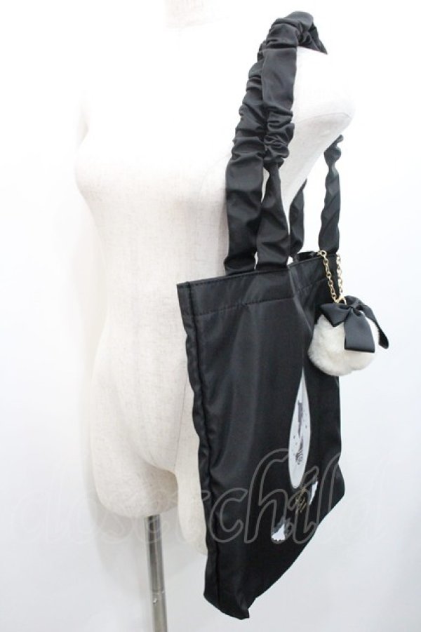 画像2: m petit by misako / サンリオキャラクターズコラボ  トートバッグ  黒 I-26-01-08-104-LO-BG-SA-ZI (2)