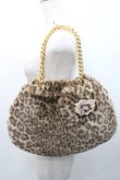 画像1: PINK HOUSE / コサージュ付きレオパードファーバッグ  ブラウン I-26-01-08-106-LO-BG-SA-ZI (1)