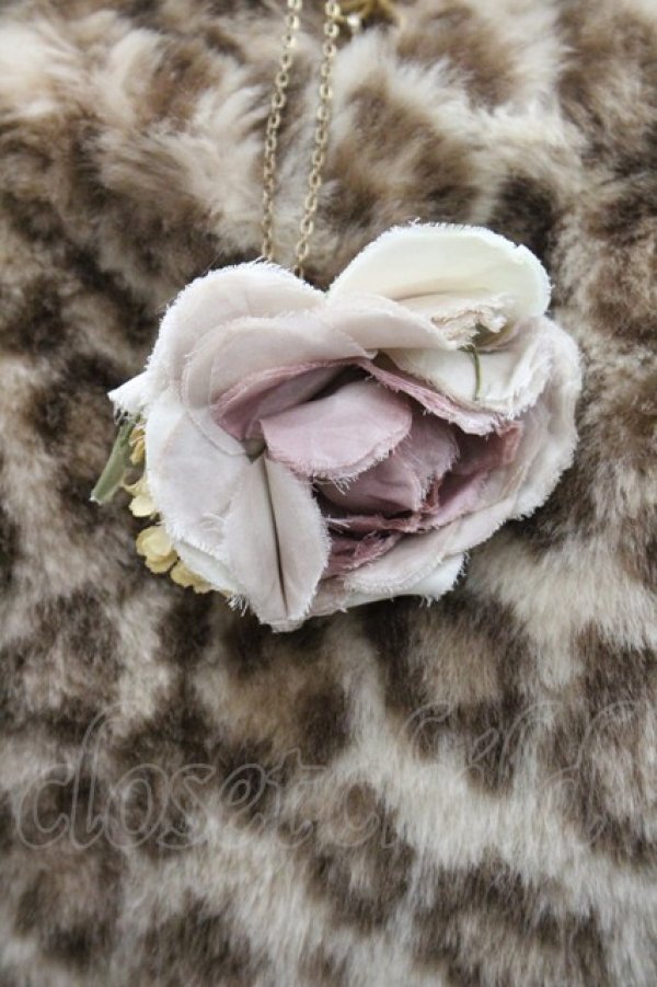 画像3: PINK HOUSE / コサージュ付きレオパードファーバッグ  ブラウン I-26-01-08-106-LO-BG-SA-ZI (3)