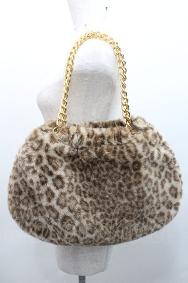 画像5: PINK HOUSE / コサージュ付きレオパードファーバッグ  ブラウン I-26-01-08-106-LO-BG-SA-ZI (5)