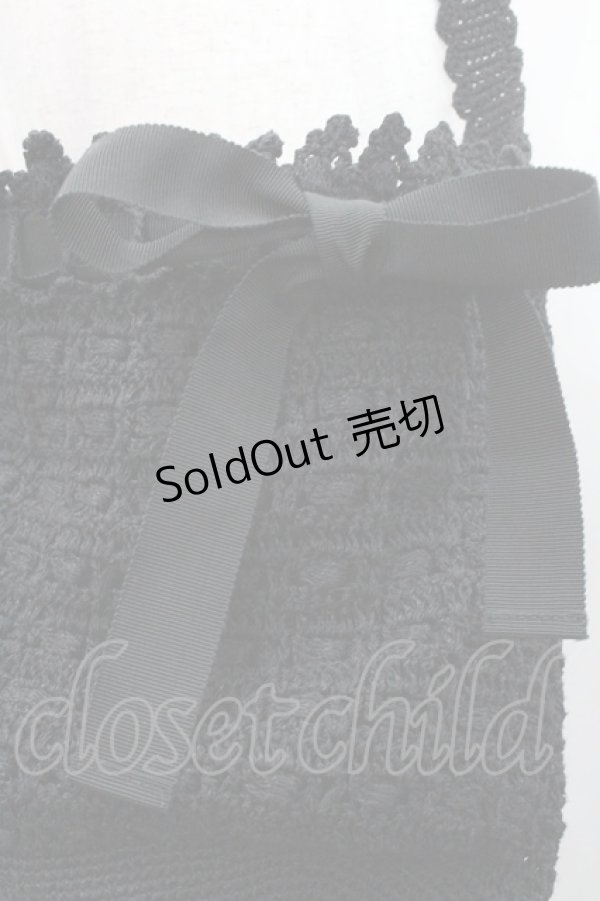 画像3: PINK HOUSE / ニットポシェット  ブラック I-26-01-08-107-LO-BG-SA-ZI (3)