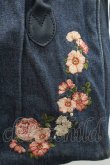 画像3: PINK HOUSE / フラワー刺繍デニムバッグ  ネイビー I-26-01-08-108-LO-BG-SA-ZI (3)