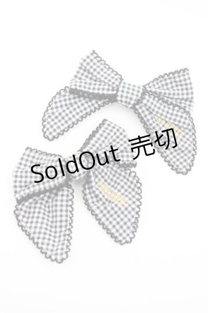 画像: PINK HOUSE / misako×erinko リボンクリップ  ブラック I-26-01-08-116-LO-ZA-SA-ZI