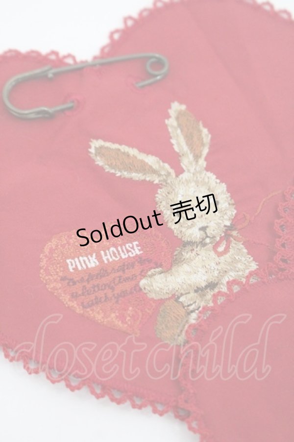 画像3: PINK HOUSE / アンジェリックラビッツワッペン  赤Ｘブラウン I-26-01-08-117-LO-ZA-SA-ZI (3)