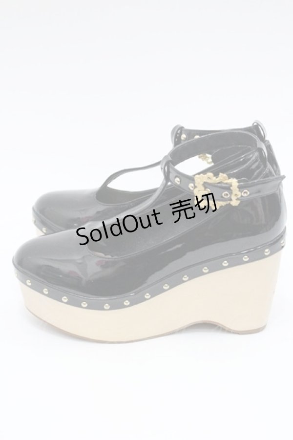 画像2: ALICE and the PIRATES / エナメルTストラップシューズ M ブラック I-26-01-08-125-PA-SH-SA-ZI (2)