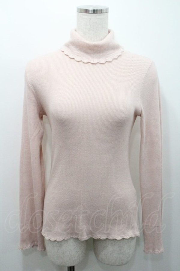 画像1: LIZ LISA / 雫あきハイネックニットトップス M ピンク I-26-01-08-015-LO-TO-TE-ZI (1)