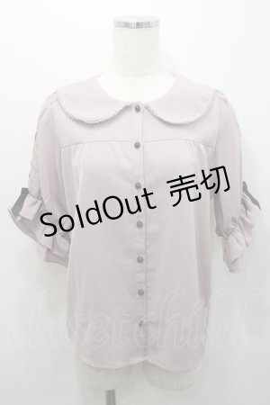 画像: MA*RS / 袖はしごレースブラウス  ピンクＸ黒 I-26-01-08-016-EL-BL-SA-ZI