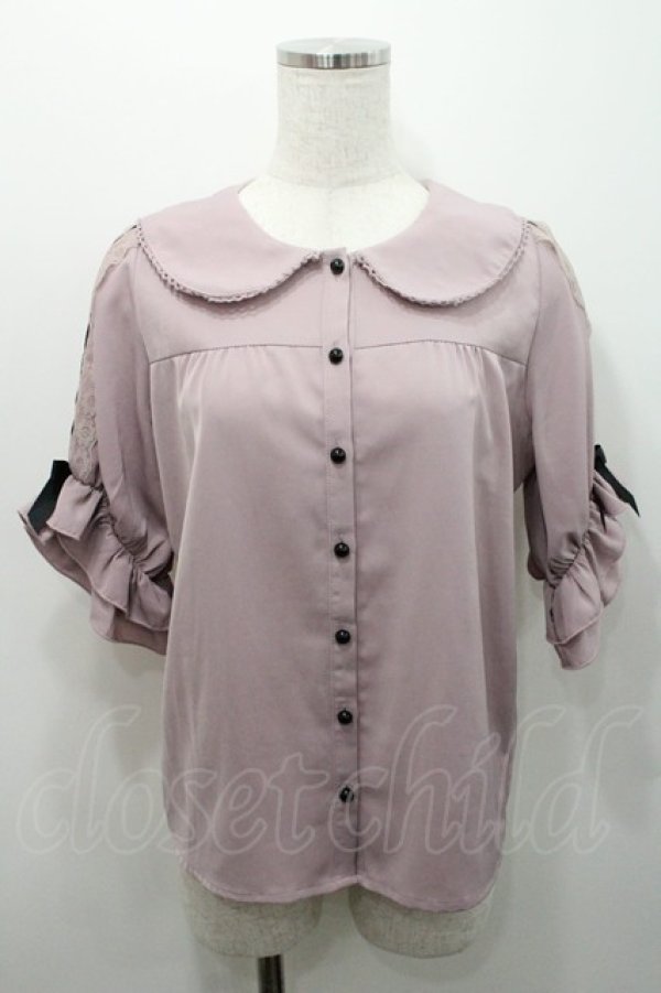 画像1: MA*RS / 袖はしごレースブラウス  ピンクＸ黒 I-26-01-08-016-EL-BL-SA-ZI (1)