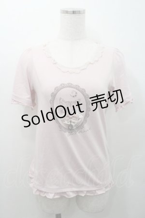 画像: axes femme / 猫プリントTシャツ M ピンク I-26-01-08-018-AX-TS-TE-ZI