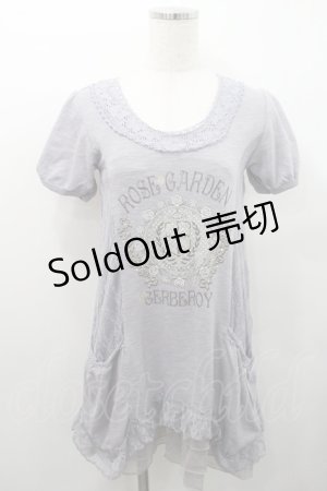 画像: axes femme / サイドレース切替プリントチュニック M パープル I-26-01-08-019-AX-BL-TE-ZI