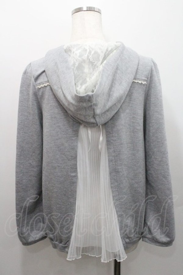 画像2: axes femme / レースアップパーカー M グレー I-26-01-08-022-AX-TO-TE-ZI (2)