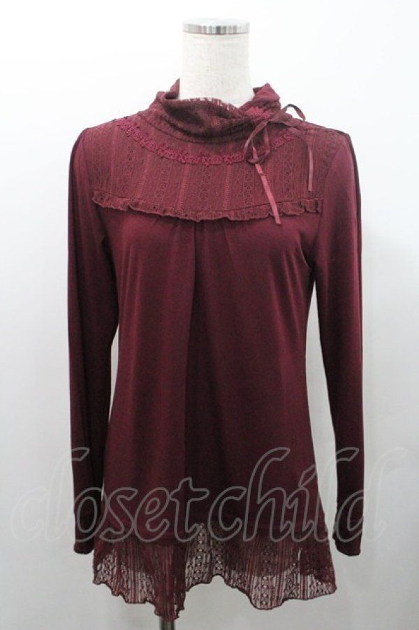 画像1: axes femme / レーシーロングタートル  ボルドー I-26-01-08-023-AX-TO-SA-ZI (1)