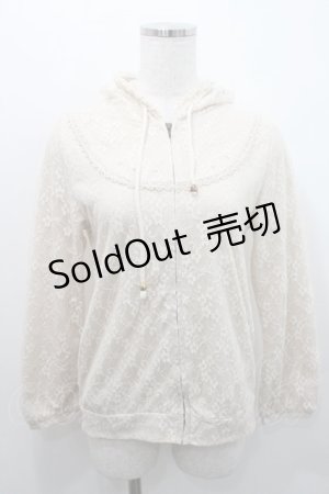 画像: axes femme / 総レースZIPパーカー M ベージュ I-26-01-08-003-AX-TO-TE-ZI