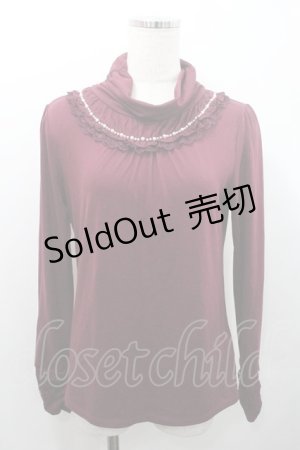 画像: axes femme / ハイネックインナープルオーバー M ワイン I-26-01-08-024-AX-TO-TE-ZI