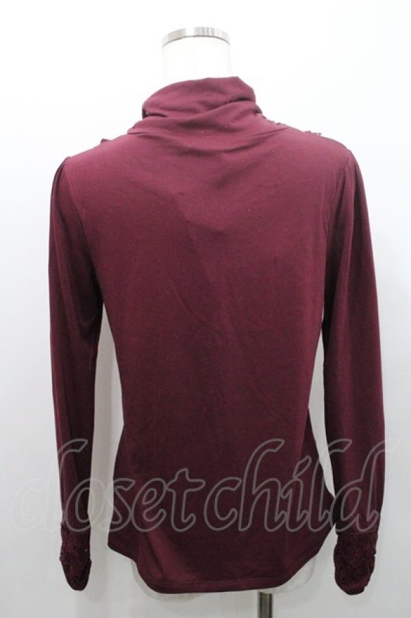 画像2: axes femme / ハイネックインナープルオーバー M ワイン I-26-01-08-024-AX-TO-TE-ZI (2)