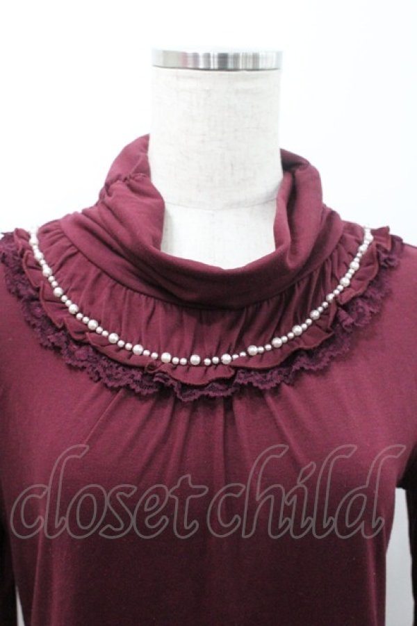 画像3: axes femme / ハイネックインナープルオーバー M ワイン I-26-01-08-024-AX-TO-TE-ZI (3)