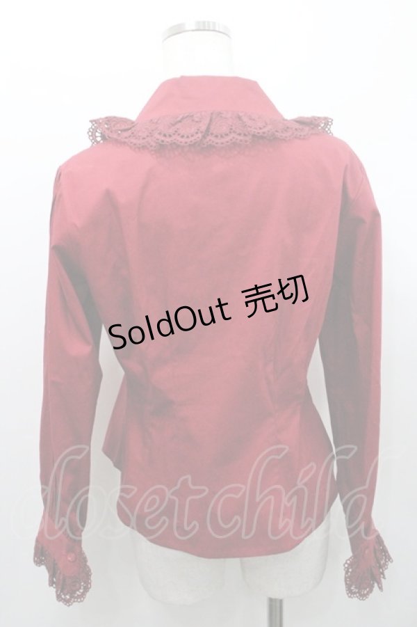 画像2: BABY,THE STARS SHINE BRIGHT / 2重衿袖ピンタックブラウス  エンジ I-26-01-08-026-BA-BL-SA-ZI (2)