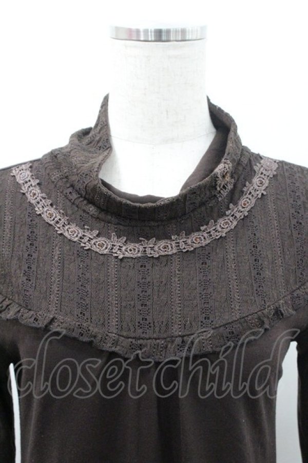 画像3: axes femme / レーシーロングタートル M ブラウン I-26-01-08-028-AX-TO-TE-ZI (3)