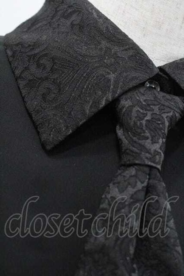 画像3: HARE / ジャガード切替シャツ  黒 I-26-01-10-023-0-BL-SA-ZI (3)